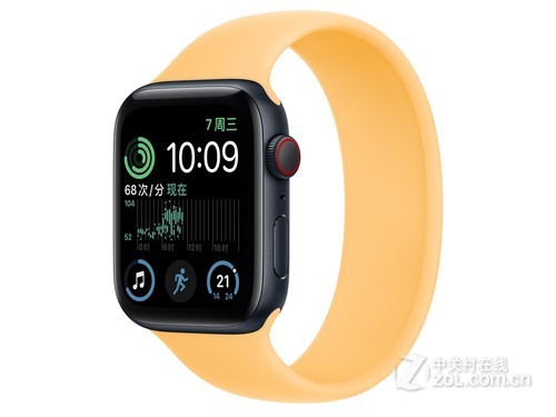 Apple（苹果）Watch Series SE银色铝金属表壳单圈表带 暖阳色 GPS+蜂窝网络 44mm