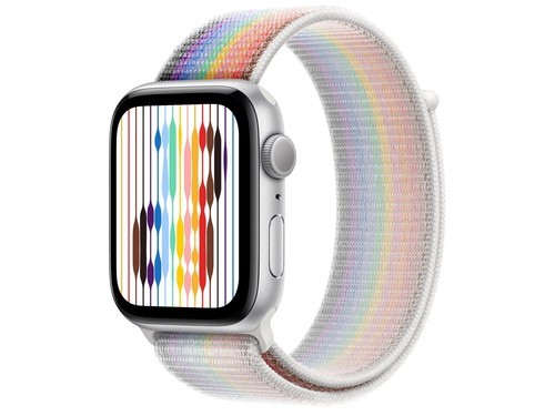 Apple（苹果）Watch Series SE银色铝金属表壳回环式运动表带 彩虹版 GPS版 40mm