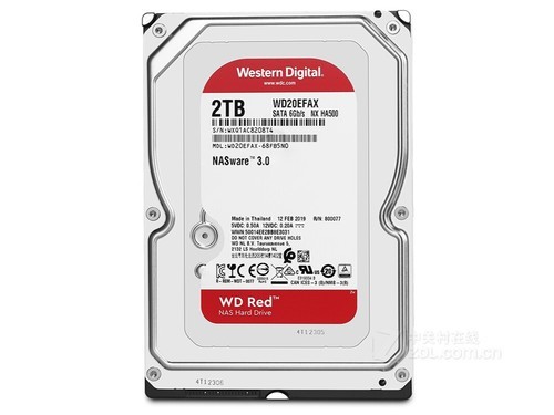 西部数据红盘 2TB 5400转 256M SATA3（WD20EFAX）评测文章