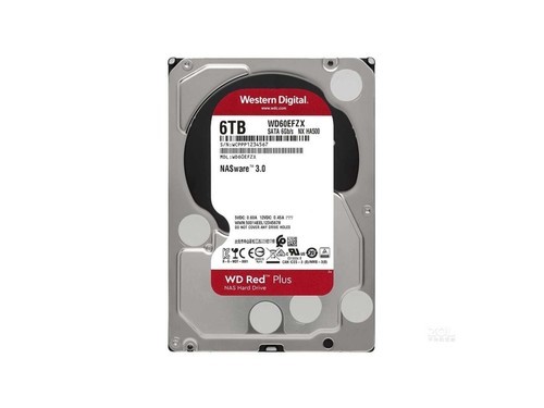 西部数据红盘Plus 6TB 5700转 128MB SATA3（WD60EFZX）