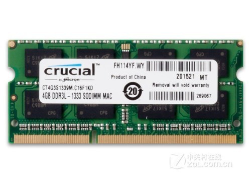 英睿达4GB DDR3 1333（CT4G3S1339M）评测文章