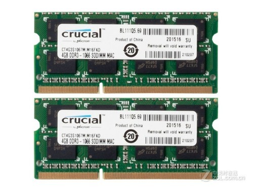 英睿达8GB DDR3 1066（CT2C4G3S1067M）评测文章