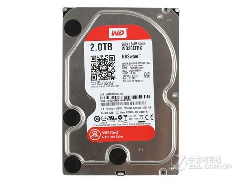 西部数据红盘 2TB 5400转 64MB SATA3（WD20EFRX）评测文章