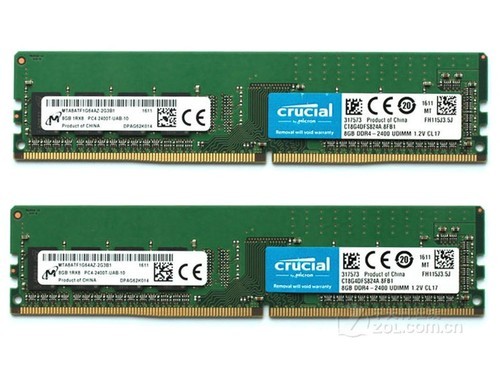 英睿达16GB DDR4 2400（CT2C8G4DFS824A）评测文章