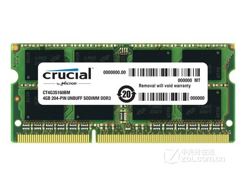 英睿达4GB DDR3 1600（CT4G3S160BM）